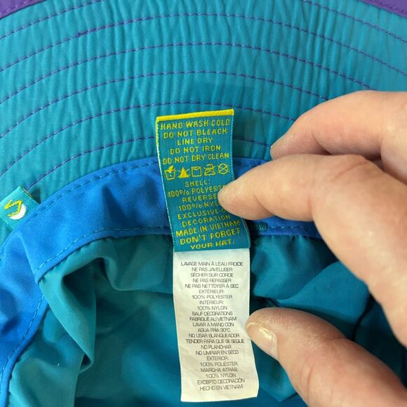 Kids Sunday Afternoons Sun Protection Pink Blue Bucket Hat Size M (ages 2-5) - Picture 3 of 5